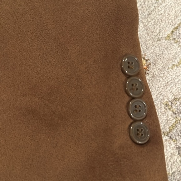 Ralph Lauren (Chaps) Brown Faux Suede Two Button Sport Jacket - Picture 8 of 12